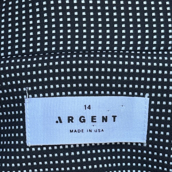 Argent 2-Button Peak Lapel dot matrix blazer size 14 - Picture 7 of 13